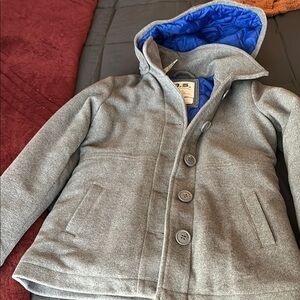 Aeropostale Gray Pea Coat with Hood